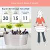 imageBREKX Aspen Stainless Steel Silver Beverage Tub with Stainless Steel Serving Tray  HeavyDuty Metal Ice and Drink Bucket for Parties Large Champagne Bucket with Tray for Mimosa Bar SuppliesSilver Tub W Tray