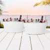 imageBREKX Colt Ice Buckets for Parties 16Bottle Ice Tub Drink Bucket Cooler with Handles Easy to Clean Glossy White Leak Resistant Finish Oval 15QT 4 Gallon Set of 2White