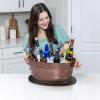 imageBREKX Galvanized Drinks Tubs with Insulated Bar Mats Set of 2 tubs  2 Bar Mats  Wine and Beer DripProof Party TubsCopper Party Set