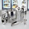 imageBREKX Stainless Steel Beverage Tub and Ice Bucket with Lid and Scoop Party Set Silver Cocktail Barware Set
