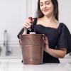 imageBREKX Berkshire Copper Finish Galvanized Wine Bucket Leak amp Rust Resistant Sealed Ice and Drink Holder with Handles 5 QuartsCopper