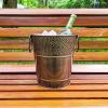 imageBREKX Berkshire Copper Finish Galvanized Wine Bucket Leak amp Rust Resistant Sealed Ice and Drink Holder with Handles 5 QuartsCopper