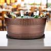 imageBREKX Copper Beverage Tub wPVC Party Mat 6Gallon Beverage Tub amp Wine Bucket for Parties amp Events Mimosa Bar Supplies Champagne Bucket with Bar Mat