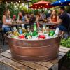 imageBREKX Copper Beverage Tub wPVC Party Mat 6Gallon Beverage Tub amp Wine Bucket for Parties amp Events Mimosa Bar Supplies Champagne Bucket with Bar Mat