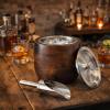 imageIceberg 23 Quart Ice Bucket with Lid amp Scoop  Mango Wood Ice Bucket with Stainless Steel Liner Airtight Sealed Lid Premium Barware for Cocktails amp Entertaining