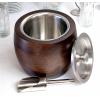 imageIceberg 23 Quart Ice Bucket with Lid amp Scoop  Mango Wood Ice Bucket with Stainless Steel Liner Airtight Sealed Lid Premium Barware for Cocktails amp Entertaining