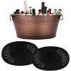 imageBREKX Copper Finish Drink Tub  2 Insulated Party Mats for Parties 1 Tub  2 Bar Mats Drink Buckets for Parties with Drip Mat for Cocktail Bar
