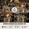 image:imageBREKX Armored XL Insulated Beverage Tub for Parties  Stainless Steel Ice Bucket Large 625 Gallon Drink Cooler Holds 2430 Bottles Beer Wine amp ChampagneTub
